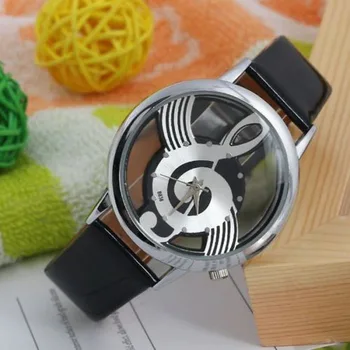 

Splendid Watches Women Mens Note Music Notation Leather Quartz Wristwatches For dropshipping