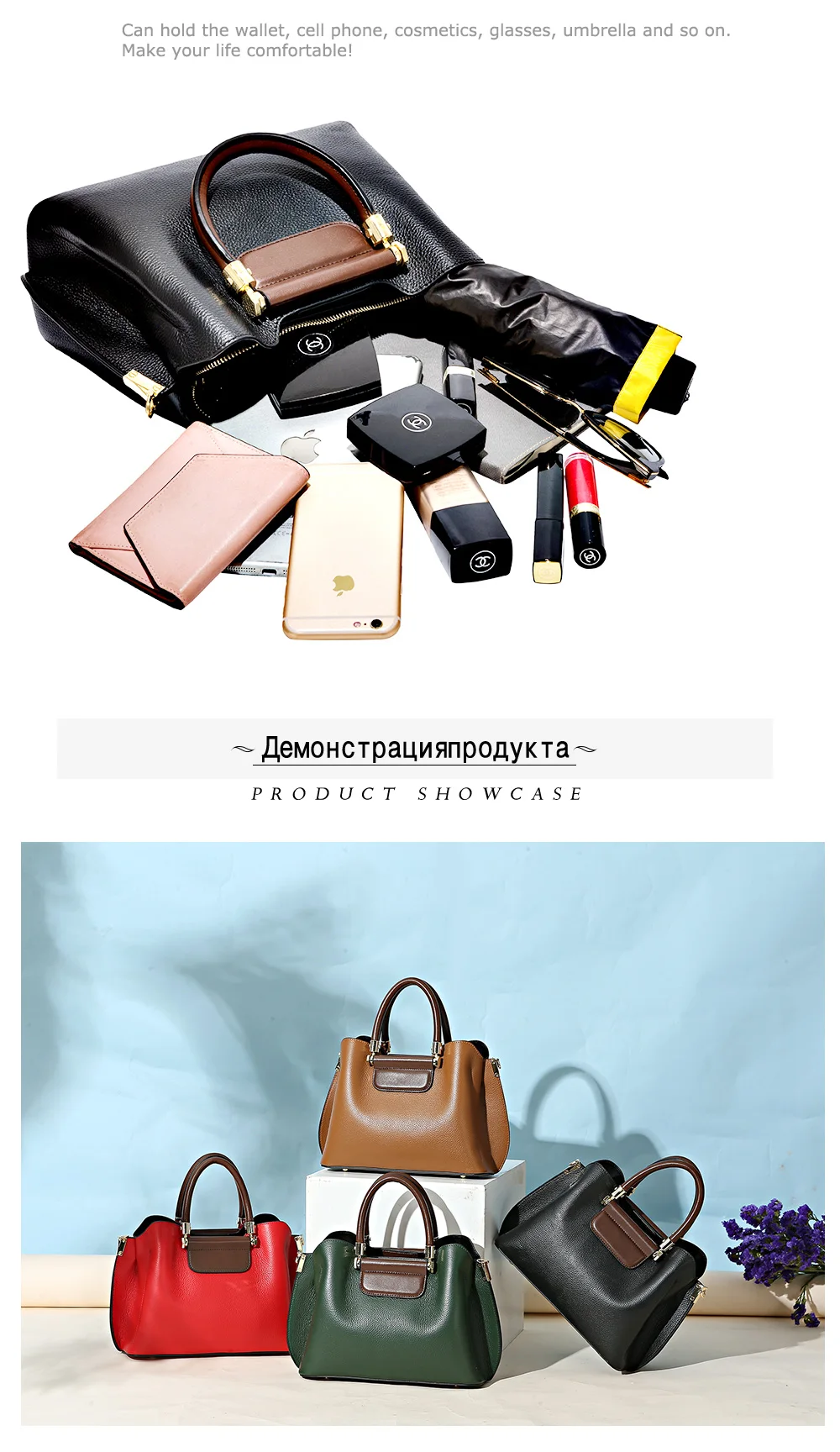 Zency натуральная кожа модная коричневая Офисная Женская сумка-тоут женская сумка через плечо сумка-мессенджер Большая вместительная сумка через плечо