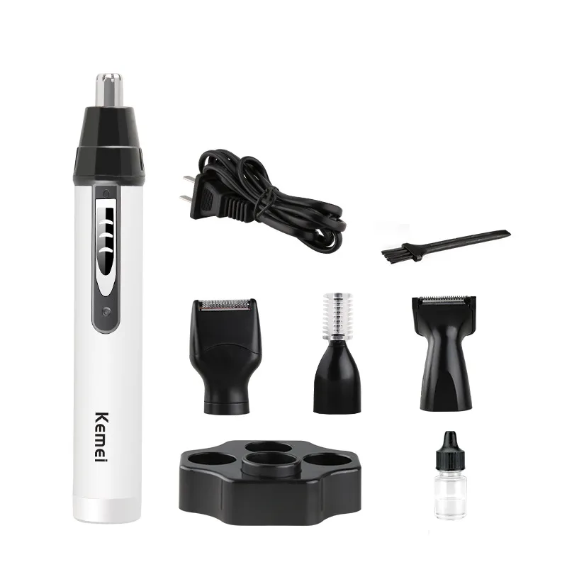 Online Kemei 4 in 1 Neue Mode Wiederaufladbare Nase Bart Ohr Augenbraue Haar Trimmer Elektrische Rasierer Sicher Gesicht Pflege Razor Clipper für Männer