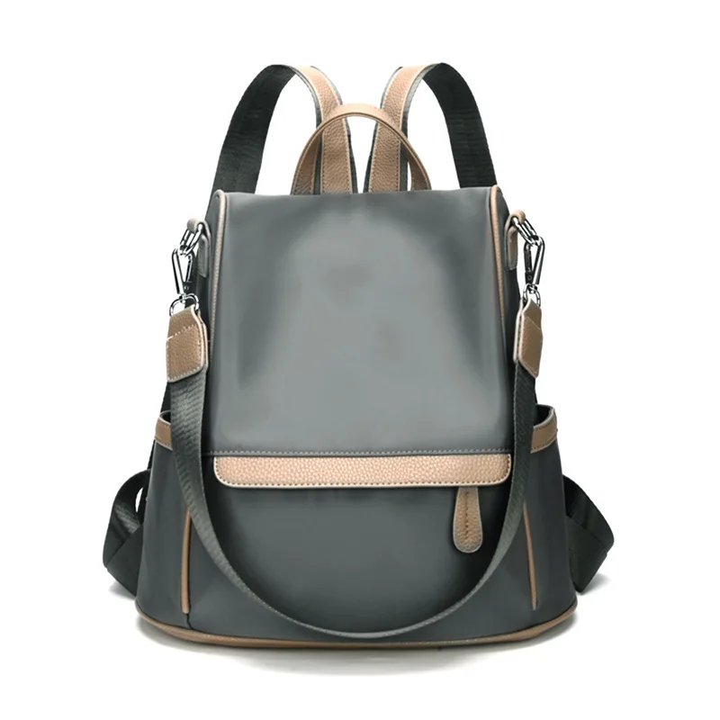 Женский рюкзак, Противоугонный рюкзак, женский летний,, корейский стиль, большой емкости, оксфордская ткань, для отдыха, дорожная сумка - Цвет: Neutral grey