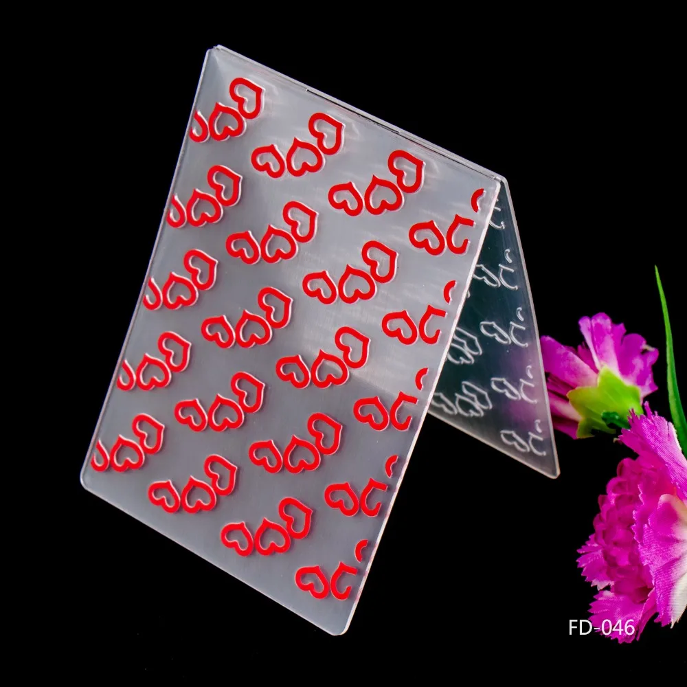 

2016 New Arrival Scrapbook Heart Design DIY Paper Cutting Dies Scrapbooking Plastic Embossing Folder