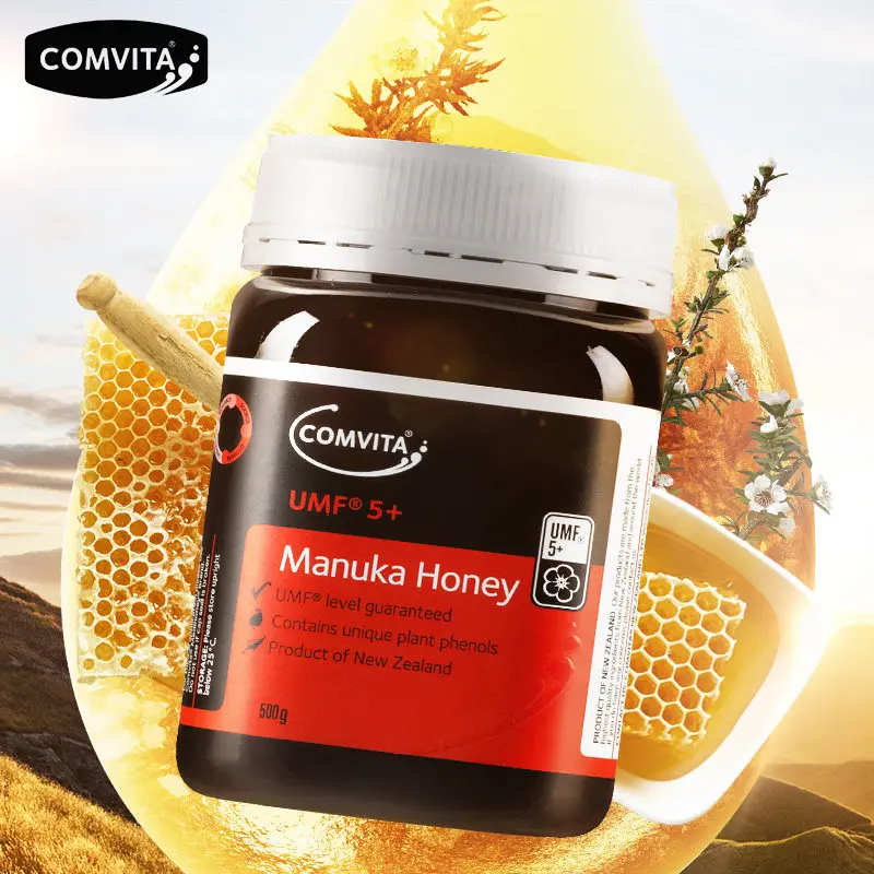 Новой Зеландии comvita мед manuka UMF5+ 500g для желудочно-кишечного иммунной здоровья дыхательных путей Системы кашля успокоить кашля в горле