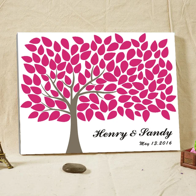 pink wedding guest book
