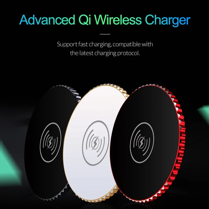 

IHOMELIFE Wireless Charger Portable Fast Charging 5w 7.5w 10w type-c QI For Iphone Huawei Samsung