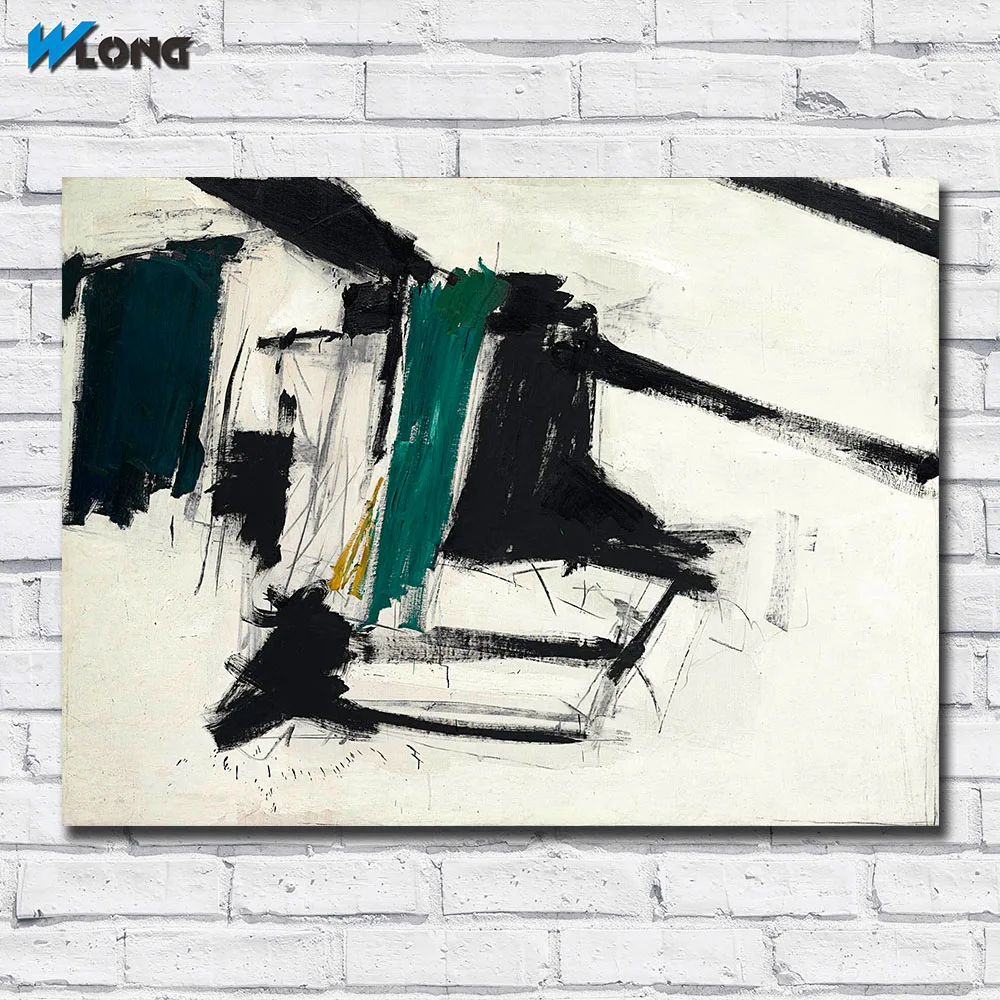 Jackson Pollock NUmber 28 oil Paint Re print Framed CANVAS Wall Art Home Decor