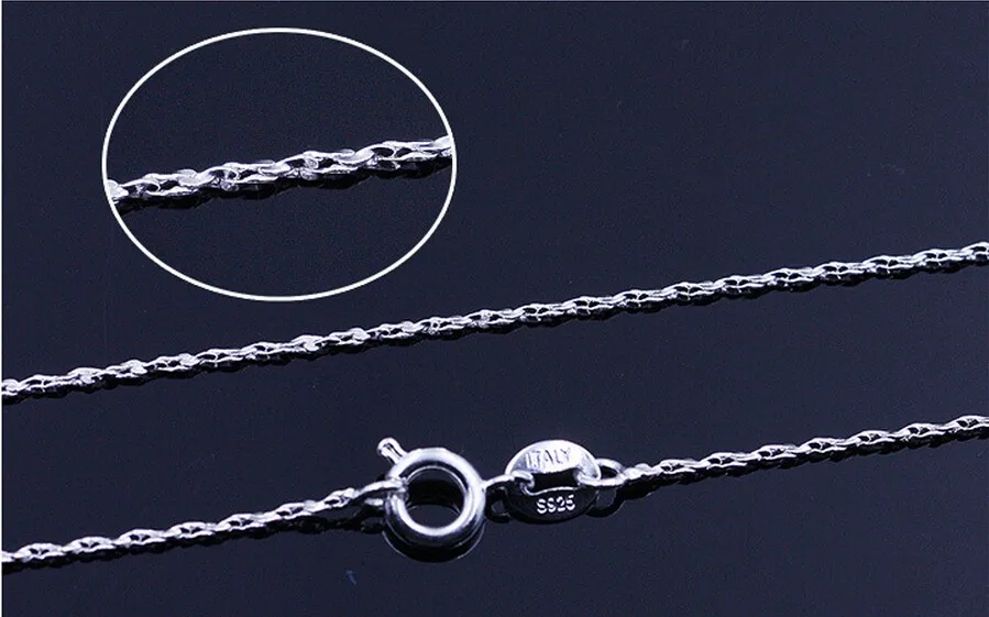 Anenjery, 925 пробы, серебряное ожерелье, звено цепи, застежка омаров, Ожерелье 45 см, длина, ожерелье s для женщин