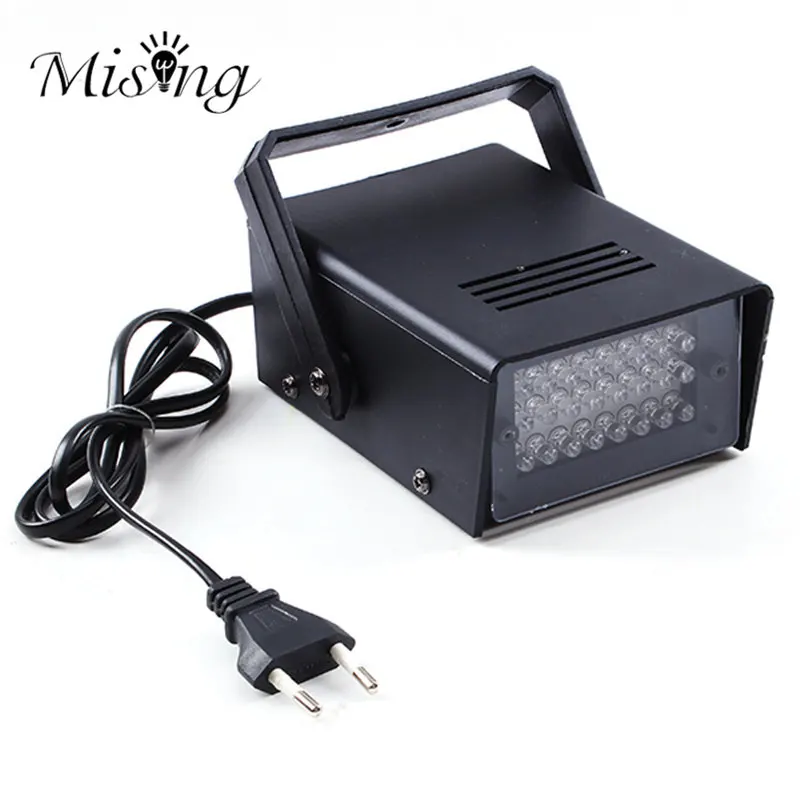 

3W 24 LED Stage Lights Operated DJ Strobe Lights Disco Party Club KTV Stroboscope White Stage Lighting Effects EU Plug AC220V