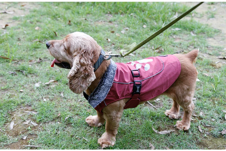Славная куртка для собак KEK Водонепроницаемая зимняя/весенняя одежда для собаки регулируемая Светоотражающая спортивная куртка для собак средних и больших животных