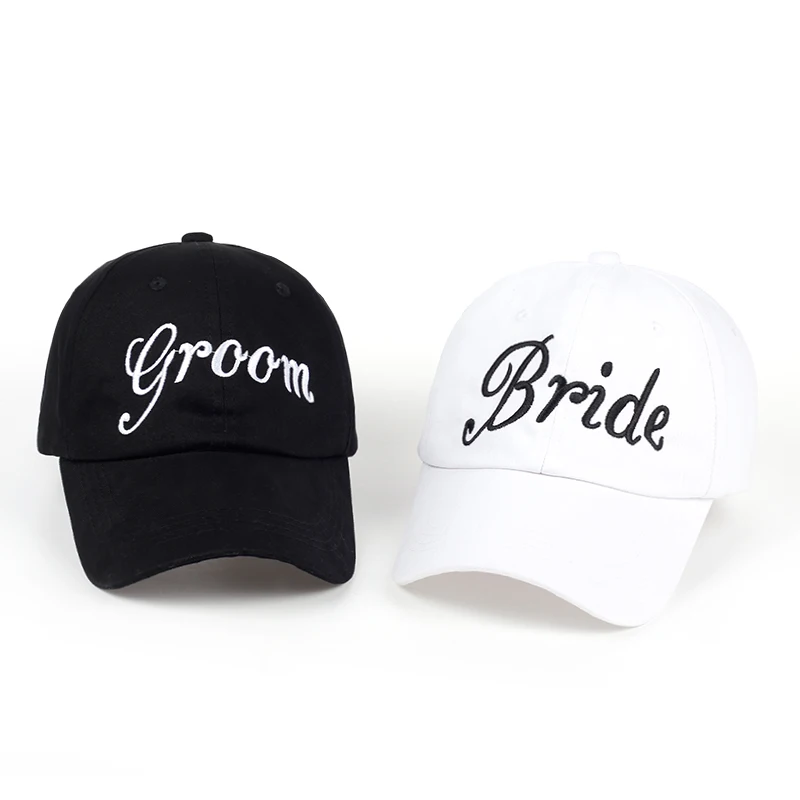 Отряд Жених Невеста бейсбольная кепка хлопок вышивка девичник вечерние шапки для женщин Свадьба Wear Одежда Дальнобойщик бейсболка с колпаком