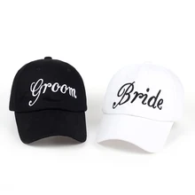 Отряд Жених Невеста бейсбольная кепка хлопок вышивка девичник вечерние шапки для женщин Свадьба Wear Одежда Дальнобойщик бейсболка с колпаком