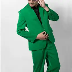Индивидуальный заказ Groomsmen Нотч смокинг для жениха Зеленый Мужские костюмы свадьба Best Man 1 кнопки выпускников Sui (куртка + брюки) d23