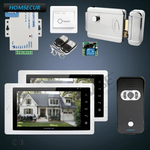 

HOMSECUR 7" Video Door Phone Intercom System with User Friendly Design of OSD Menu+Touch Button Monitor for House/Flat