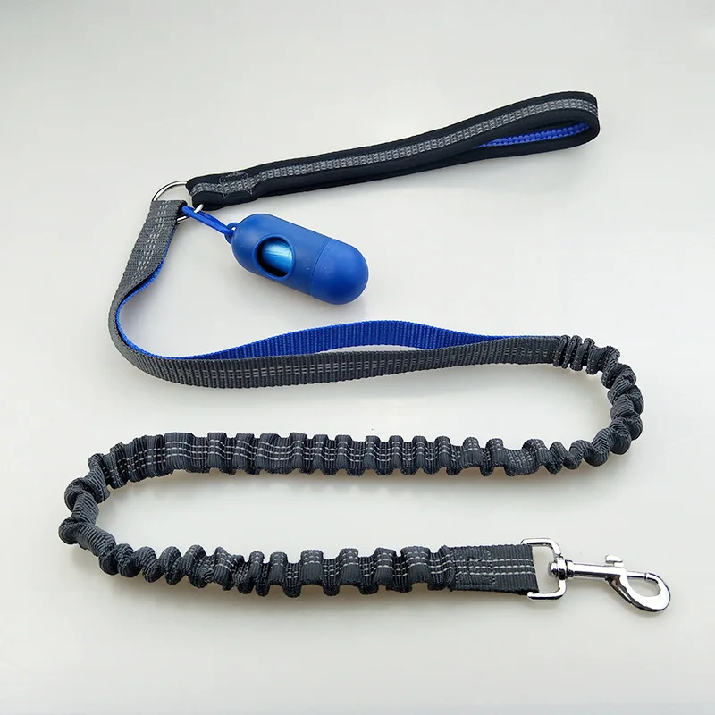 New Portable ring reflective dog leash with Dog Waste bag Dispenser