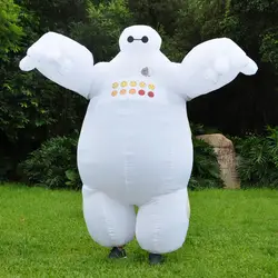 Baymax взрослых надувной костюм белый Большой Герой косплэй одежда картонных персонажей модный маскот платье для хеллоуина и Рождества Пурим