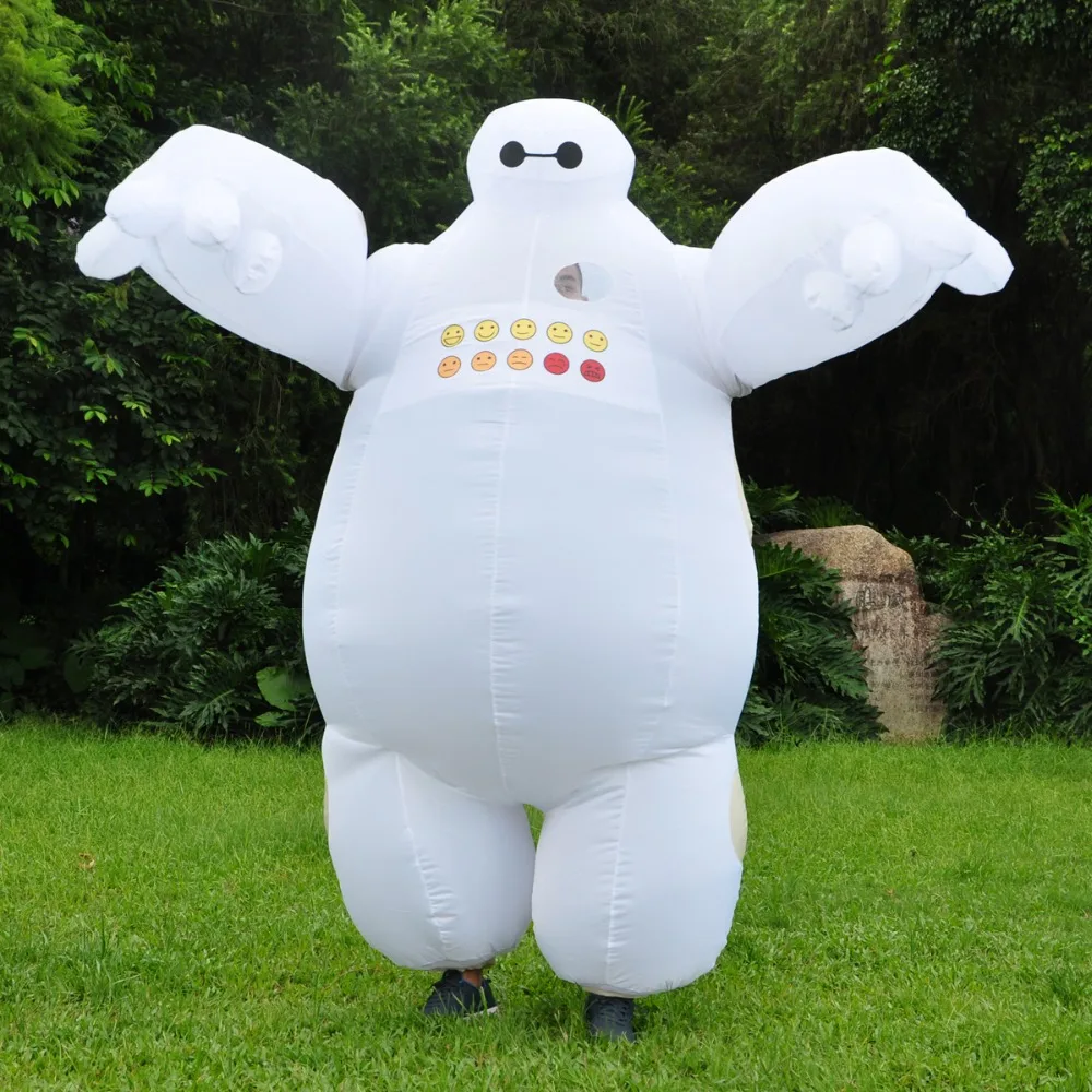 Baymax Adult Inflatable Costume White Big Hero Cosplay Clothes Carton