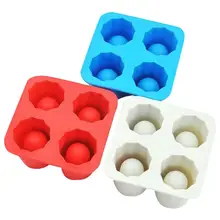 Силиконовый чашка для льда креативный большой лоток для льда силиконовая форма четыре отверстия ледяная креманка форма для желе для Дома кухни
