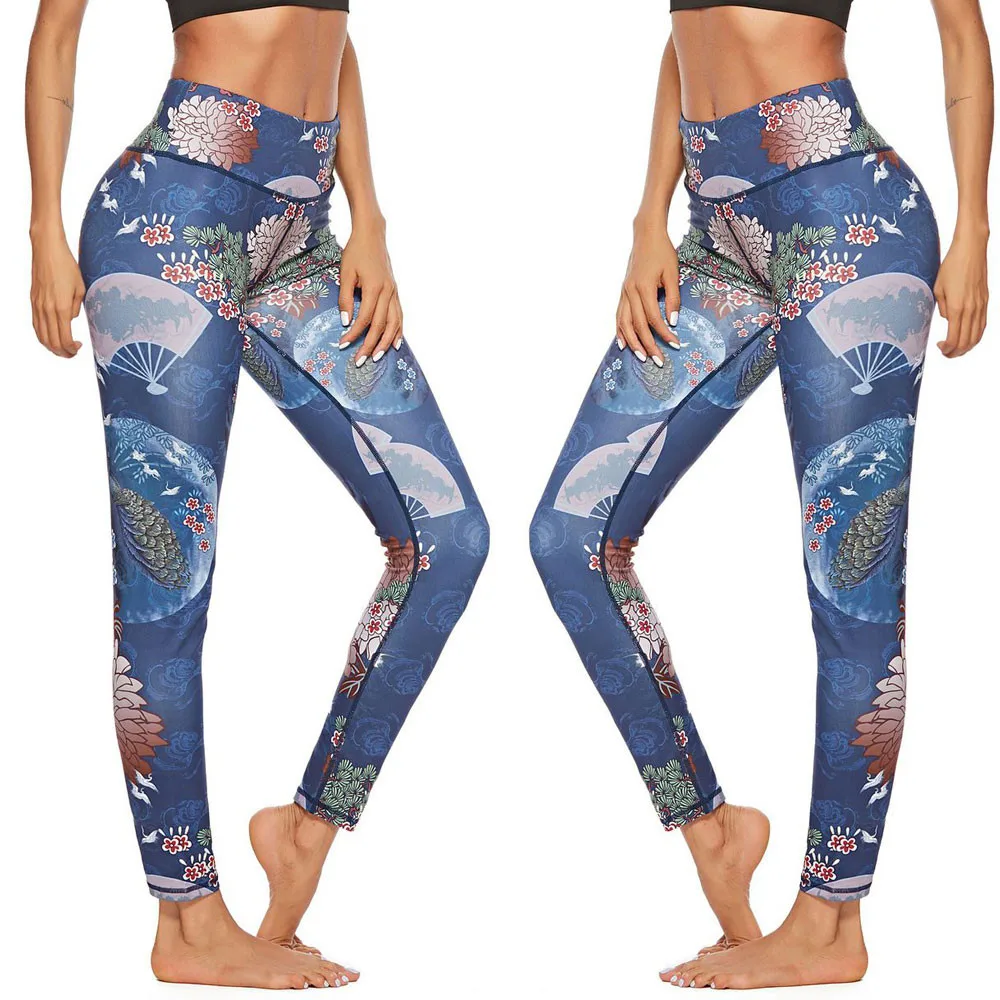 Women Workout Print Leggings Fitness Sport Gym Athletic