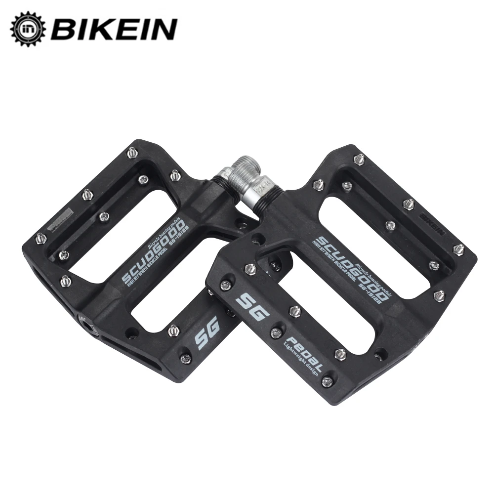 cheap Ultralight BIKEIN Bicycle Pedals Cycling BMX Mountain Bike Nylon 9 16 Inch Multi Colors Flat Platform Pedals MTB Accessories