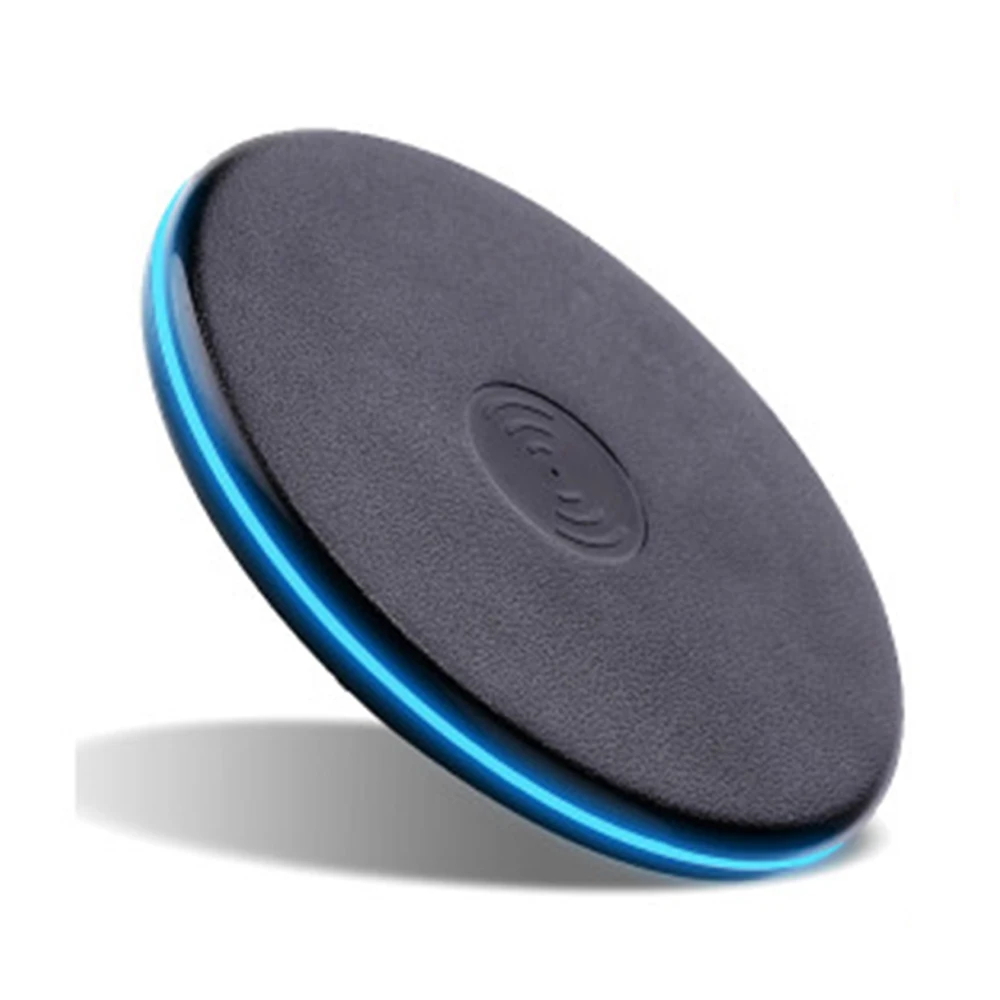 

QI wireless charger leather wireless charge ultra-thin wireless charger for Samsung S9 Plus millet 9 USB mobile phone charging
