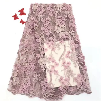 

Graceful evening dress material embroidery tulle cloth series African net lace fabric for sewing PDN239(5yards/lot)