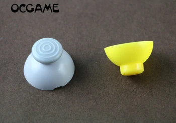 

OCGAME 50pcs=25sets Gray & Yellow Analog joystick Thumbsticks Caps replacement For Nintendo Gamecube NGC Controller