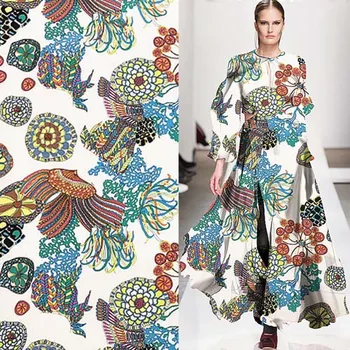 

Special pattern abstract 100% silk Crepe DE chine fabric 140cm width,SCDC842