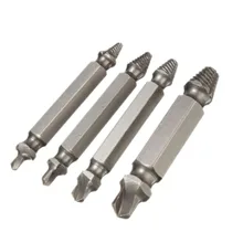 4 шт./партия, инструмент для удаления сломанных болтов, Инструмент для извлечения винтов, сверла, направляющий набор ручных инструментов