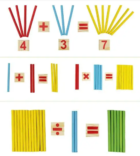 WYNLZQ деревянный Математика игрушки для детей палочки раннего обучения дошкольных образовательных учреждениях номера подарки на день