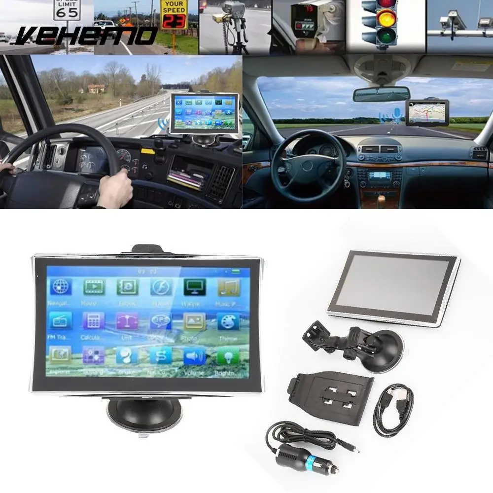 

Vehemo 7" Truck Navigator 800MHZ Car GPS Navigation Automobile GPS Navigator for Android GPS Audio TFT LCD for Navigator
