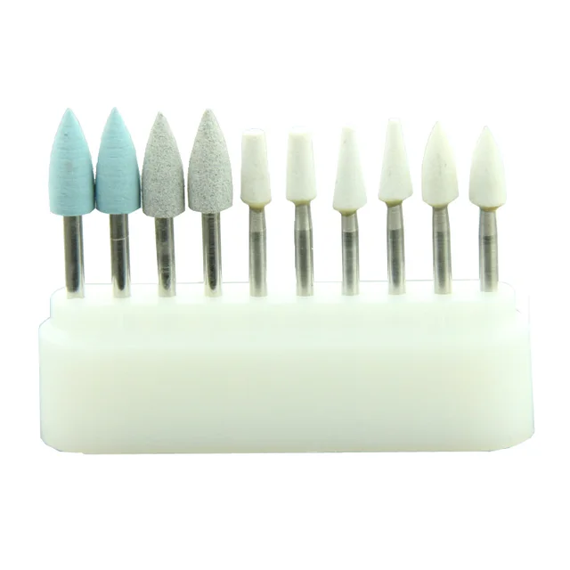 2boxes Dental polishing burs White stone burs and Silicon Rubber burs