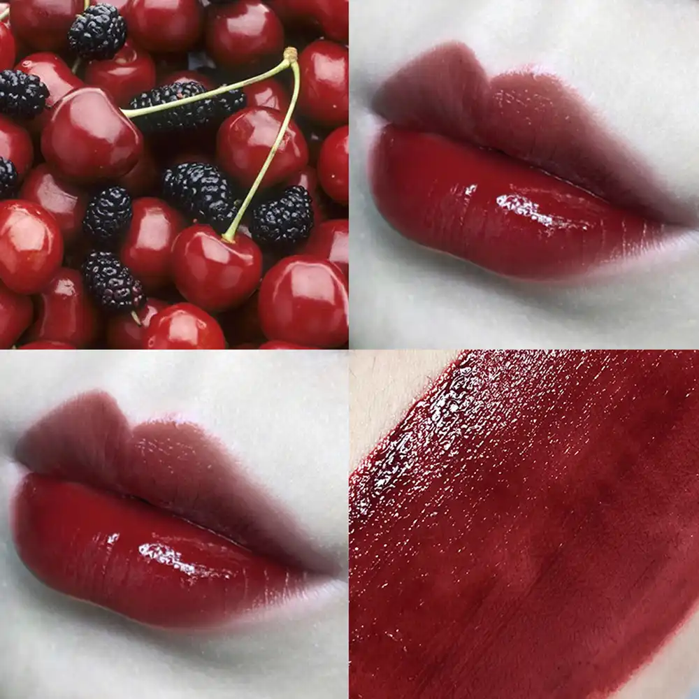 6 色セクシーなチェリーレッドミラー 3d 明確なリップグロスリップティント釉薬持続保湿口紅リップグロス唇のメイクアップ リップグロス Aliexpress