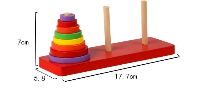 Детские деревянные пирамидки Радуга головоломки игрушки/деревянные детские игрушки красочный набор колонки игры для развивающие игрушки
