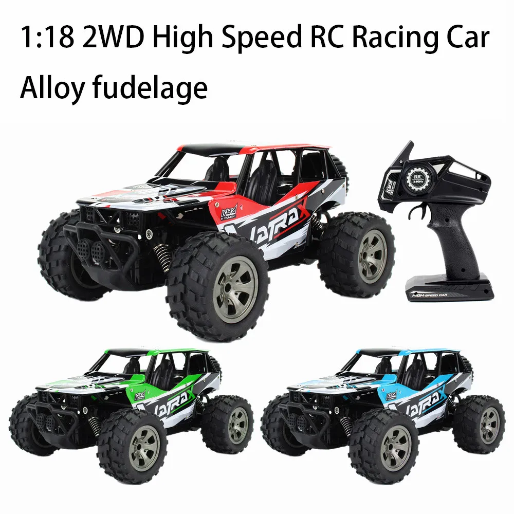 New RC Car Buggy 2WD 15KM/H High Speed Racing Car Climbing Remote Control Alloy RC Electric Car Off Road Truck 1:18 RC Drift