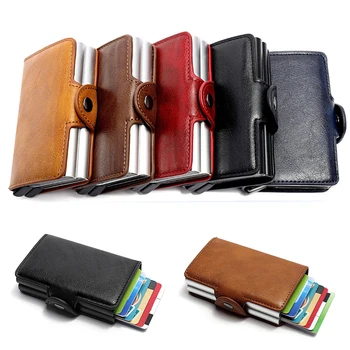 

Antitheft Business Credit Card Holder Wallet Unisex Metal Blocking RFID Wallet ID Card Case Aluminium Travel Purse High Quality