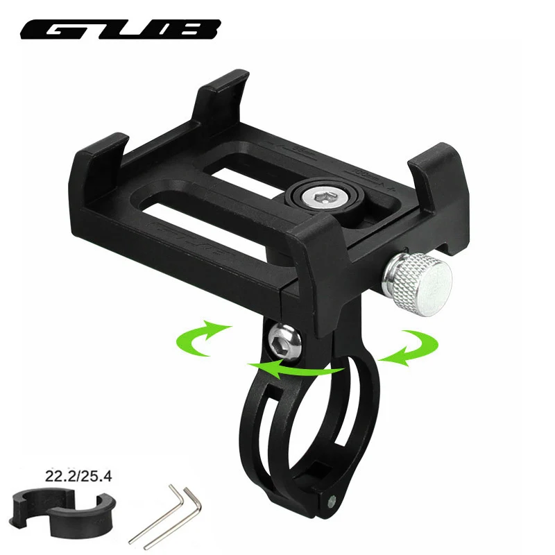

GUB 360 Degree Rotatable Bicycle Phone Holder for 3.5-6.2 inch Smartphone Adjustable Bike Support Mount Bracket GPS Phone Holder