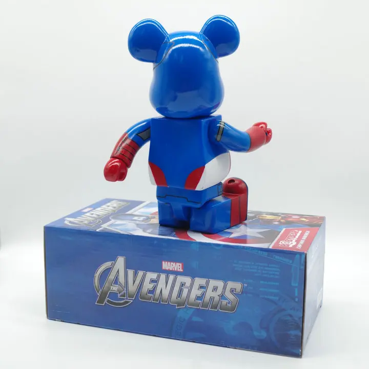 Бесплатная доставка EMS 400% bearbrick be @ rbrick Медиком игрушка Капитан Америка модная