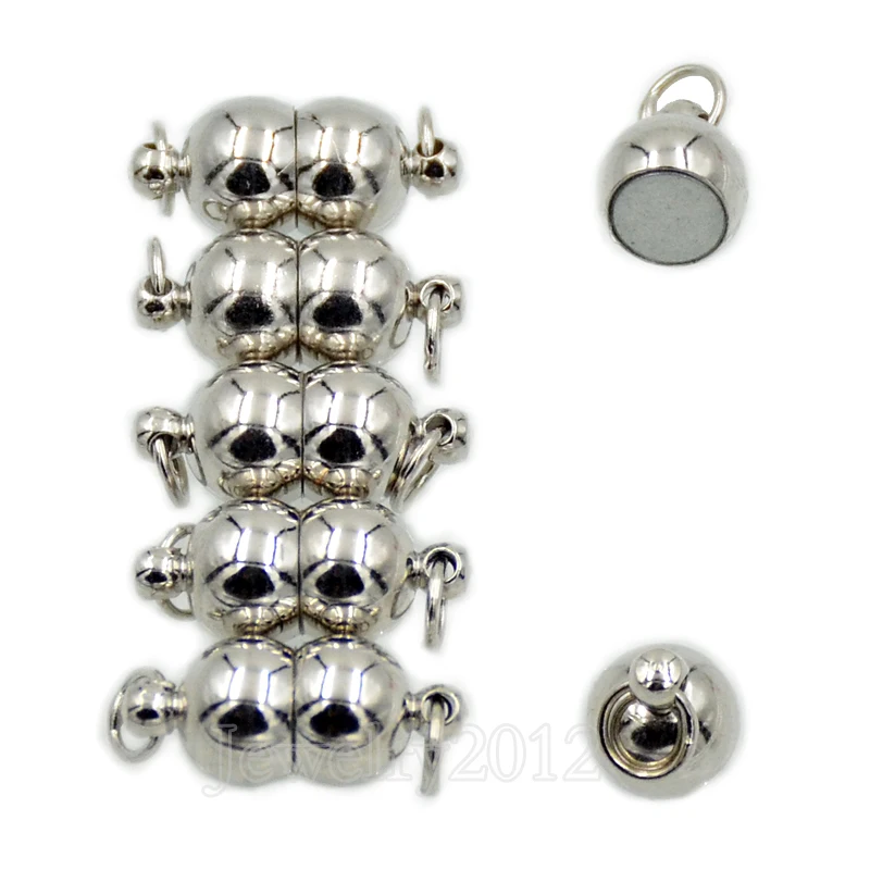 002-61 8x18mm Gourd Silver Magnetic Clasps 3.98