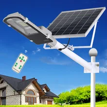 Светодиодный уличный светильник на солнечной батарее с дистанционным управлением, 10 Вт, 20 Вт, 30 Вт, 50 Вт, уличный домашний садовый светильник, водонепроницаемый уличный светильник