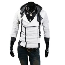 Mens Korean Long Sleeve Hoodies SweatshirtHot Sale ! New Assassins Creed Hoodie Slim Fit Zip Hoodie Jacket MAPP04216