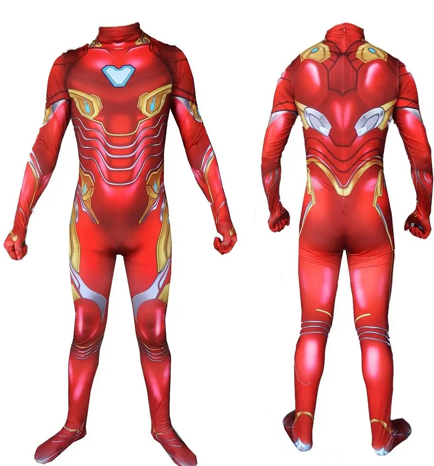 

New Arrive Avengers: Infinity War Iron Man 3D print Cosplay Costumes lycra zental Jumpsuits fancy ball halloween party Bodysuit
