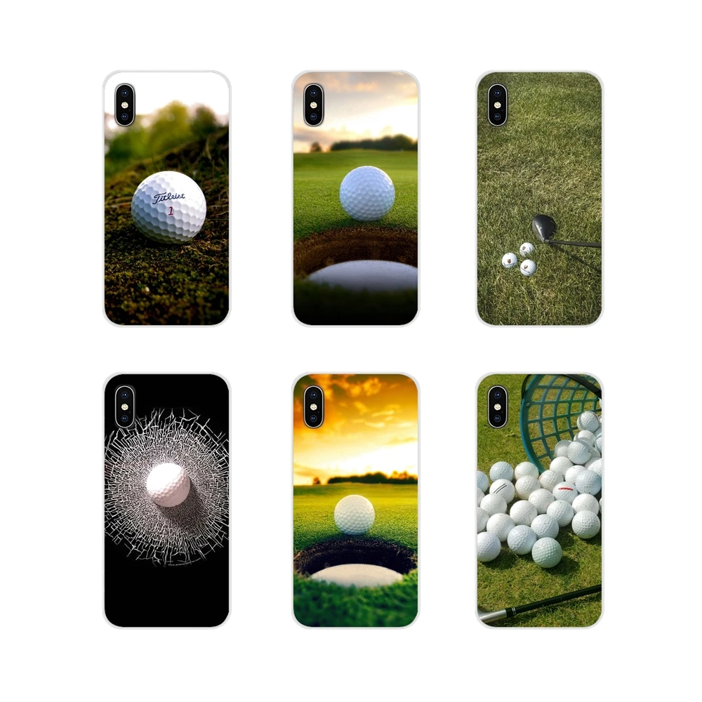 Прозрачные ТПУ чехлы накладки для Apple iPhone X XR XS MAX 4 4S 5 5S 5C SE 6 6S 7 8 Plus ipod touch Landscape Golf
