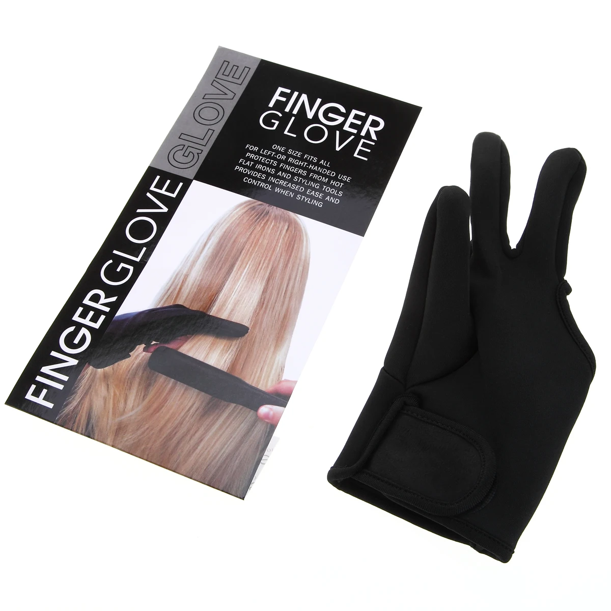 Черные термостойкие парикмахерские перчатки с тремя пальцами выпрямитель для волос завивка парикмахерские перчатки с 3 пальцами Инструменты для укладки волос