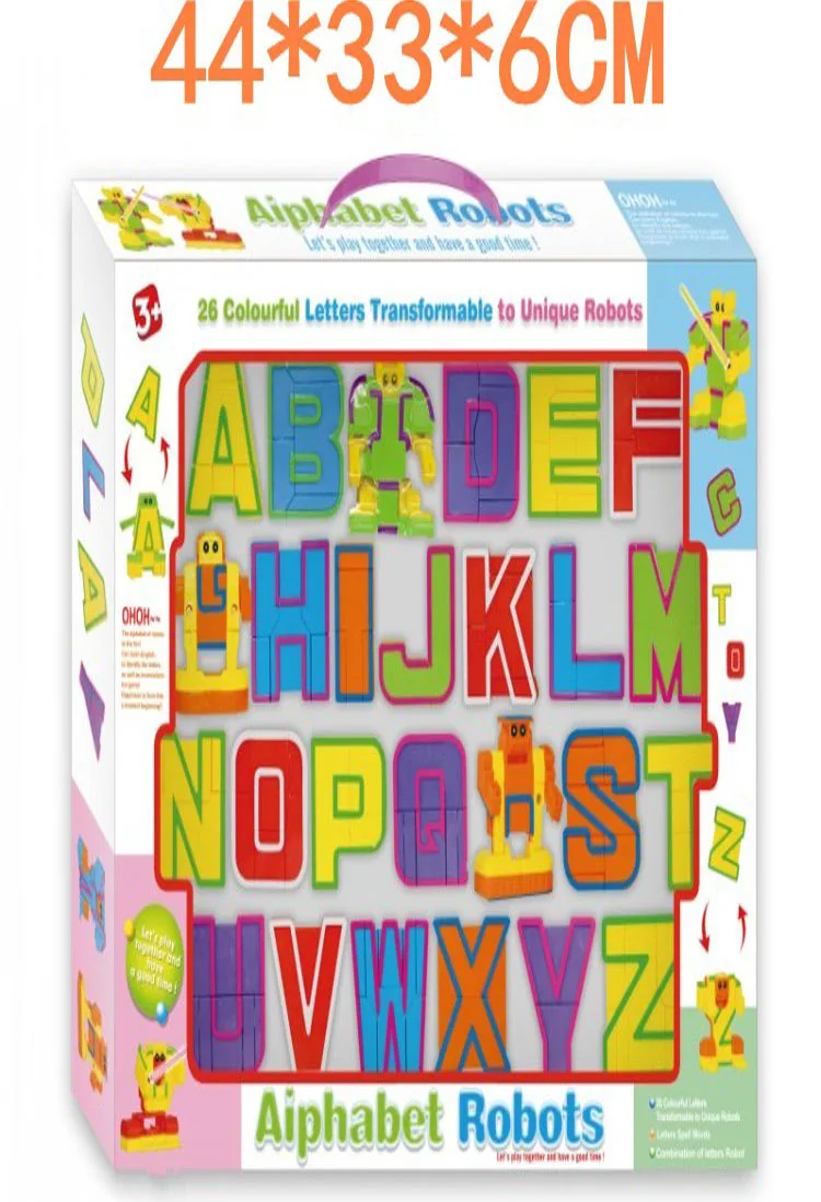 

26pcs/Set Alphabet Robots Transformation Baby Toys intelligent Alphanumeric 26 letters Deformation Creative Child Eduactional