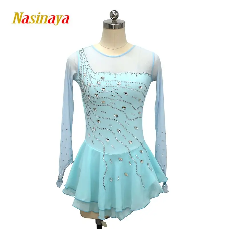 - Nasinaya Figure Skating Dress Customized Competition Ice Skating Skirt for Girl Women Kids Patinaje Gymnastics Performance 396