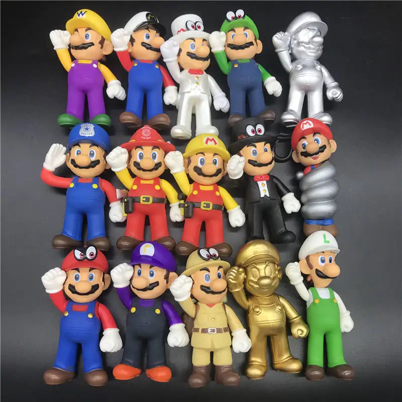 

13cm Super Mario Model dolls Toy Figures Super Mario Bros Bowser Toys Luigi Koopa Yoshi Mario Maker Odyssey PVC Action Figure