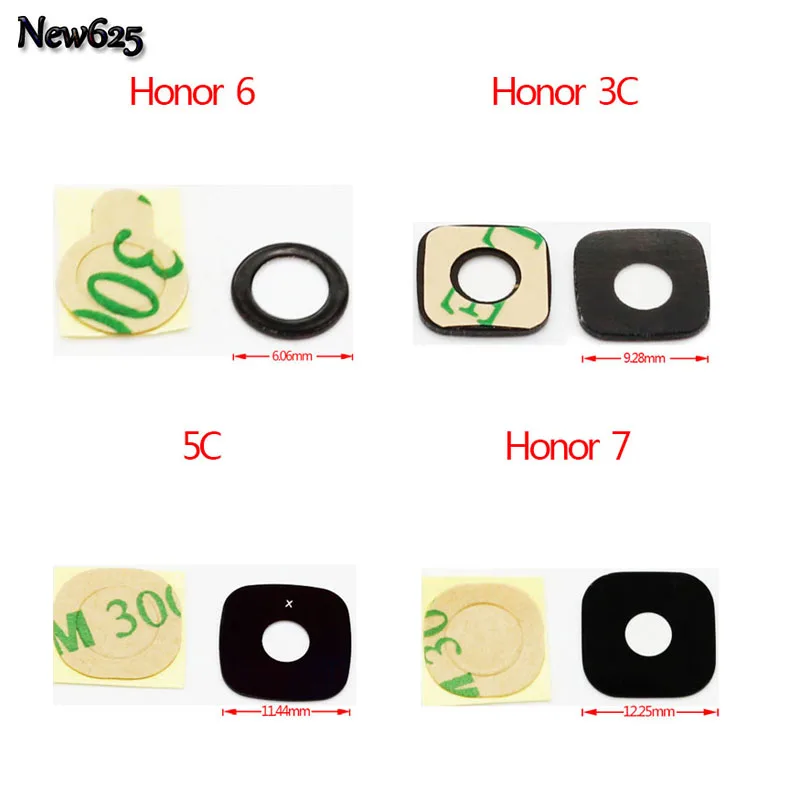 

2 Pcs/Lot, For Huawei P6 P7 Honor 6 /Honor 7 /Honor 3C 4X 4C 5C G8 G510 P8 max Y511 U9508 Camera Glass Lens +Adhensive Sticker