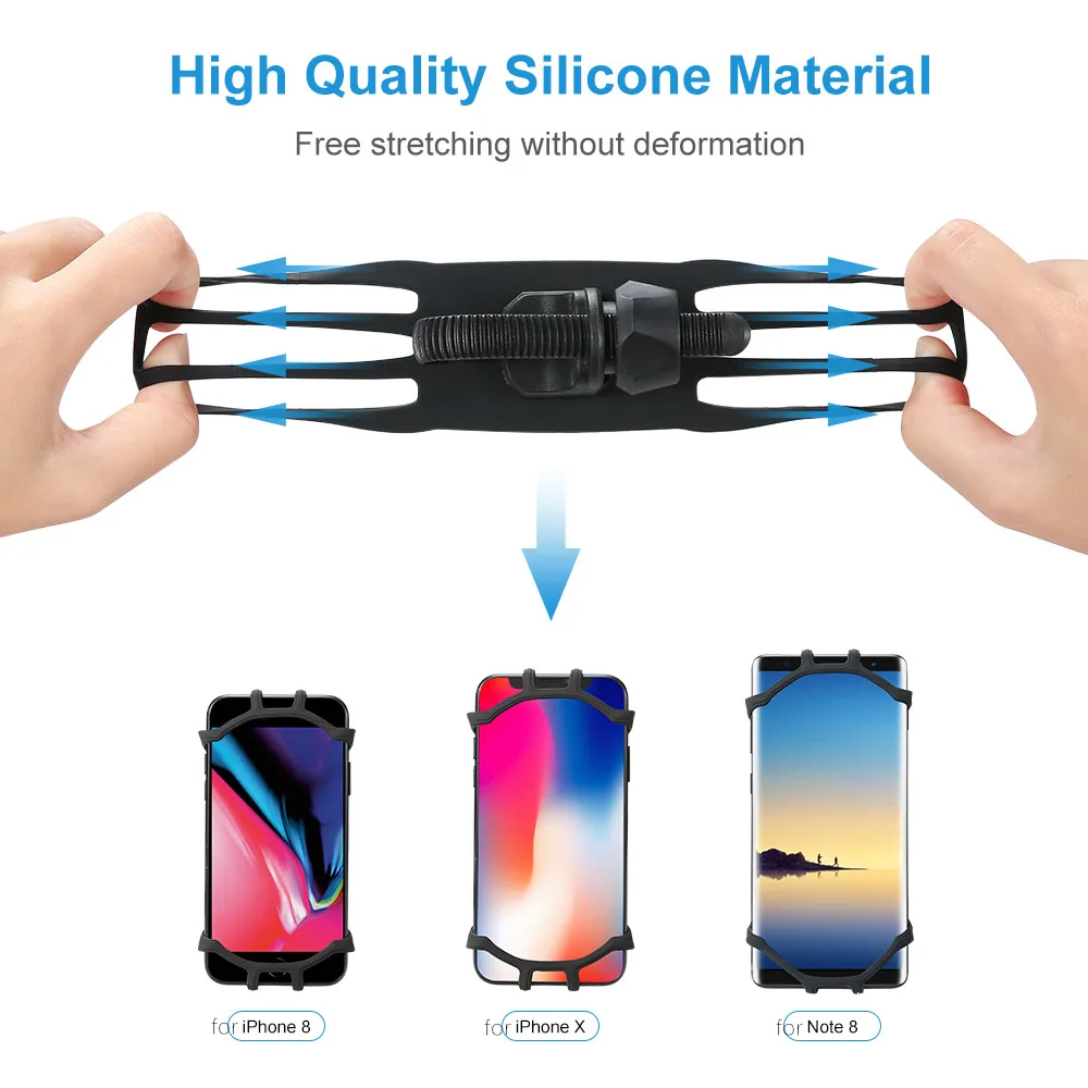 FLOVEME Fahrrad Telefon Halter Silikon Telefon Stehen Halterung Motorrad Fahrrad Telefon Halter Len