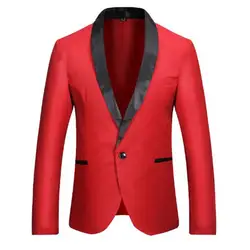 2018 Новый стиль Мода простота цвет соответствия Бизнес повседневные комплекты Мужской досуг однорядные одна кнопка пиджак