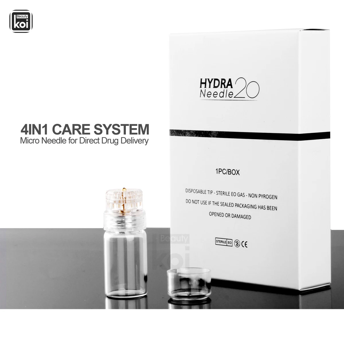 

4IN1 care system Hydra Roller 20 Micro Needle Titanium Tips Bottle Derma Stamp Needles Skin Care