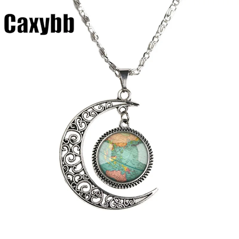 Buy Caxybb Glass dome jewelry Vintage Globe Necklace